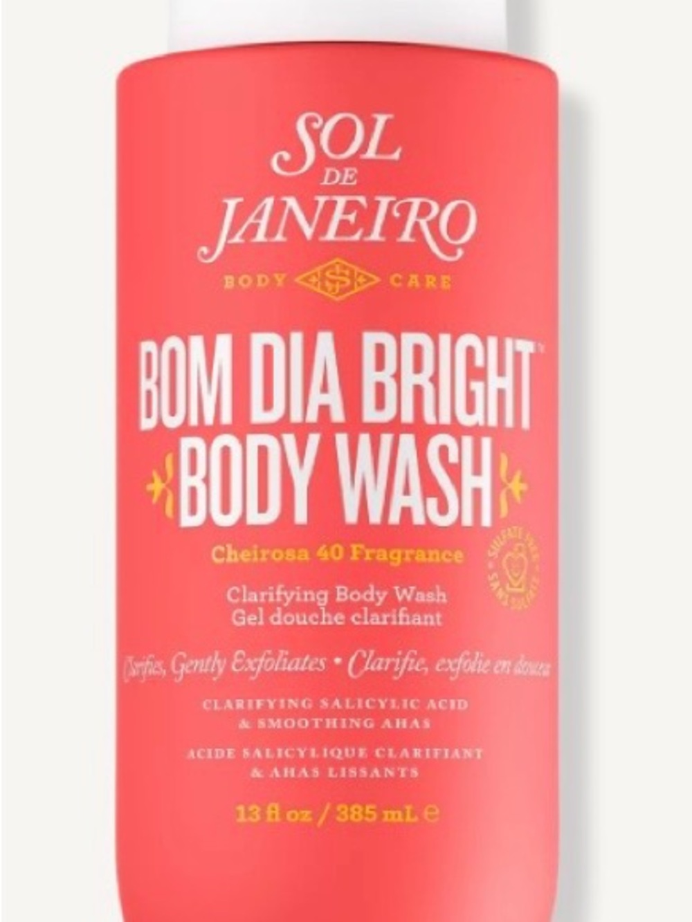 Sol de Janeiro Bom Dia Bright Body Wash - Coral Pink Large 13 Fl Oz.